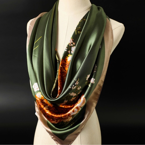 Top rated Large Square Silky Scarf 35” x 35” - Picture 2 of 4